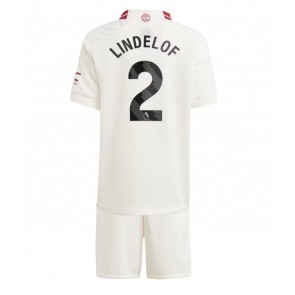 Manchester United Victor Lindelof #2 Replica Third Stadium Kit for Kids 2023-24 Short Sleeve (+ pants)